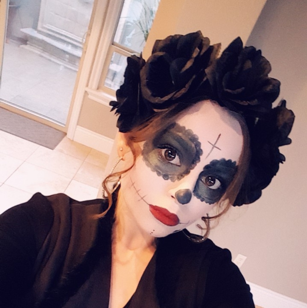 Skull Flower Crown - Halloween Day of the Dead